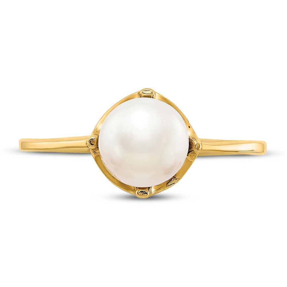 Cultured Freshwater Pearl Ring 14K Yellow Gold Za50urrP Cultured Freshwater Pearl Ring 14K Yellow Gold Za50urrP