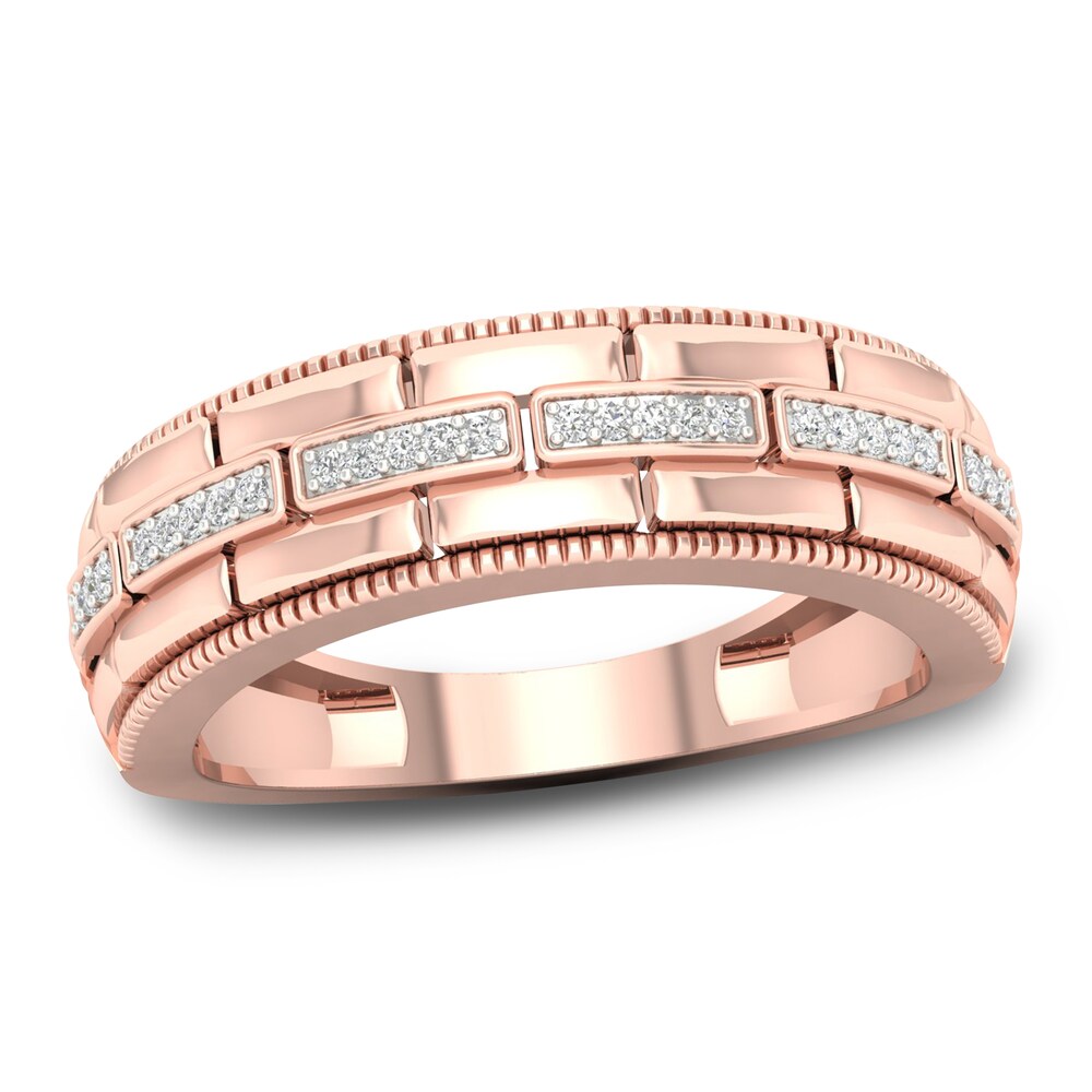 Men's Diamond Ring 1/15 ct tw Round 10K Rose Gold ZbF9ryhc Men's Diamond Ring 1/15 ct tw Round 10K Rose Gold ZbF9ryhc