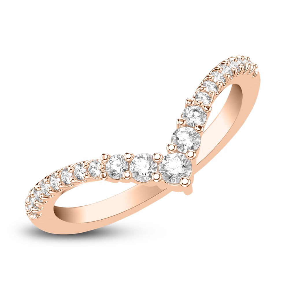 Diamond Chevron Wedding Band 1/3 ct tw Round 14K Rose Gold Ze4fTiZY Diamond Chevron Wedding Band 1/3 ct tw Round 14K Rose Gold Ze4fTiZY