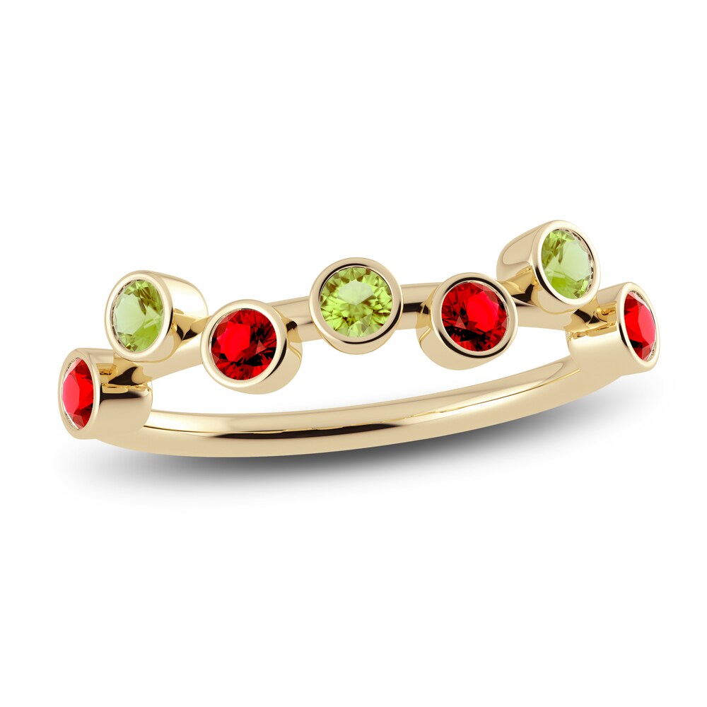Juliette Maison Natural Ruby & Natural Peridot Ring 10K Yellow Gold Zm4wUabt Juliette Maison Natural Ruby & Natural Peridot Ring 10K Yellow Gold Zm4wUabt