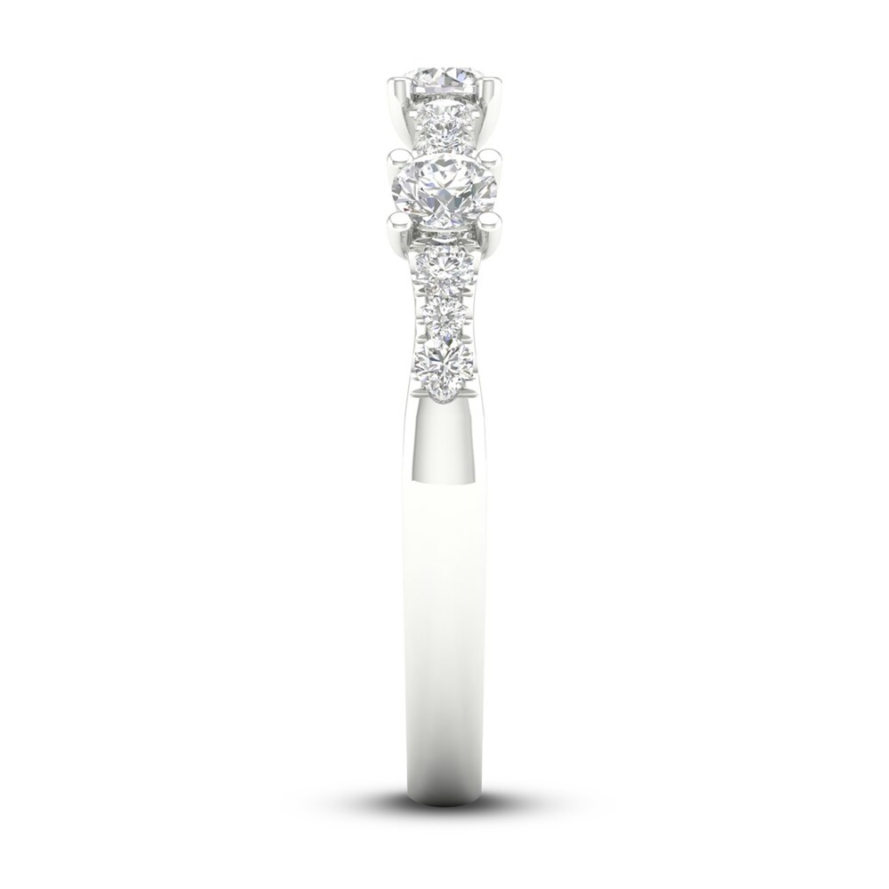 Diamond 3-Stone Ring 1/2 ct tw Round 10K White Gold ZnRYdyUw Diamond 3-Stone Ring 1/2 ct tw Round 10K White Gold ZnRYdyUw