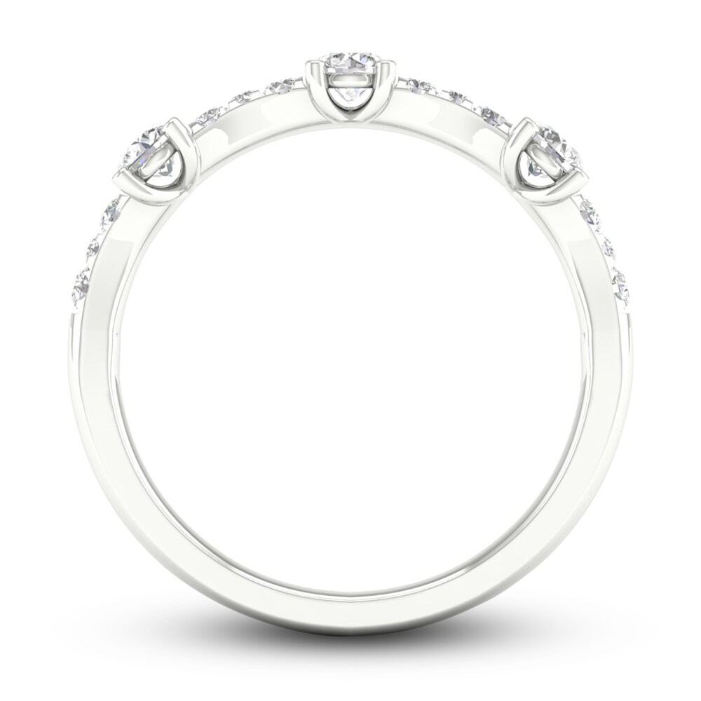 Diamond 3-Stone Ring 1/2 ct tw Round 10K White Gold ZnRYdyUw Diamond 3-Stone Ring 1/2 ct tw Round 10K White Gold ZnRYdyUw