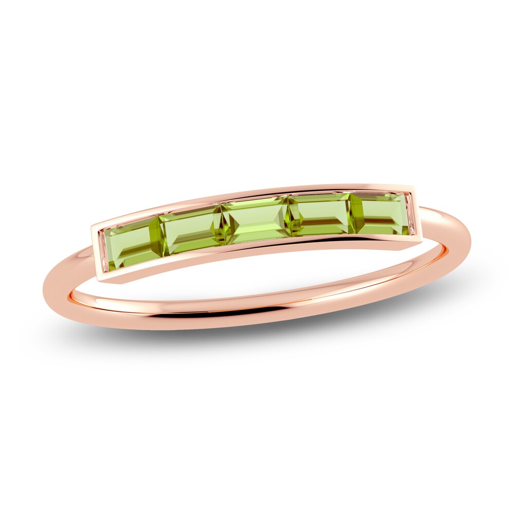 Juliette Maison Natural Peridot Baguette Bar Ring 10K Rose Gold ZtARS9iE Juliette Maison Natural Peridot Baguette Bar Ring 10K Rose Gold ZtARS9iE