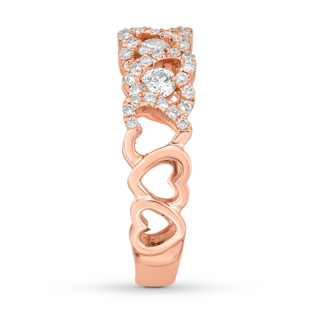 Diamond Heart Ring 3/4 ct tw Round 14K Rose Gold a0fYxtGU Diamond Heart Ring 3/4 ct tw Round 14K Rose Gold a0fYxtGU
