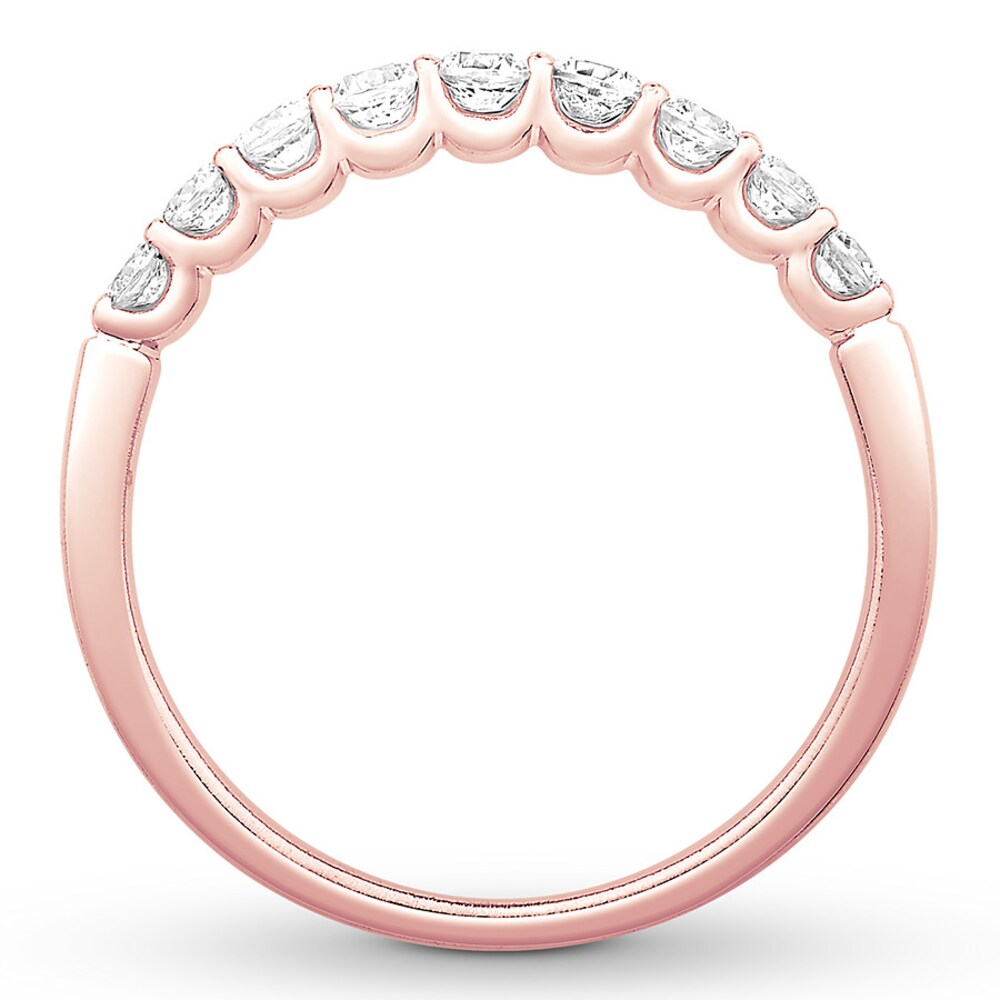Colorless Diamond Anniversary Ring 1/2 carat tw 14K Rose Gold a2Xa6d4R Colorless Diamond Anniversary Ring 1/2 carat tw 14K Rose Gold a2Xa6d4R
