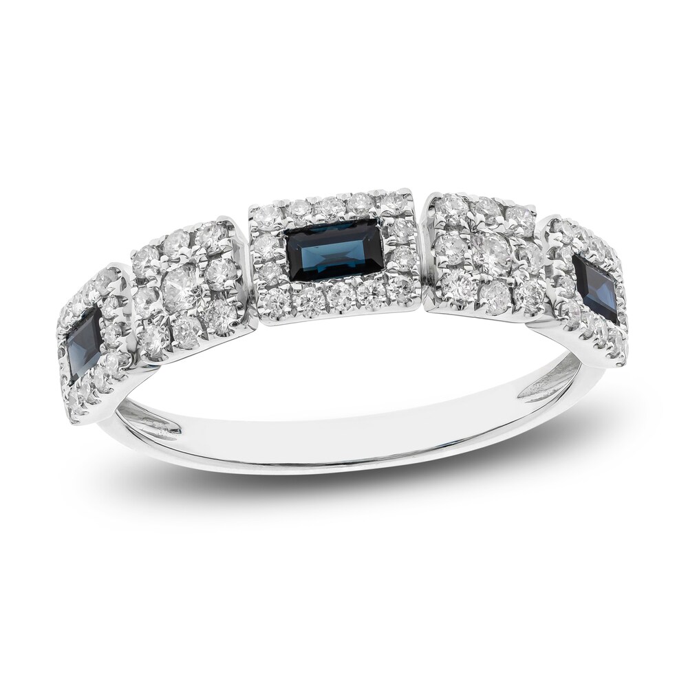 Natural Blue Sapphire Ring 3/8 ct tw Diamonds 14K White Gold aBMzUuj6 Natural Blue Sapphire Ring 3/8 ct tw Diamonds 14K White Gold aBMzUuj6