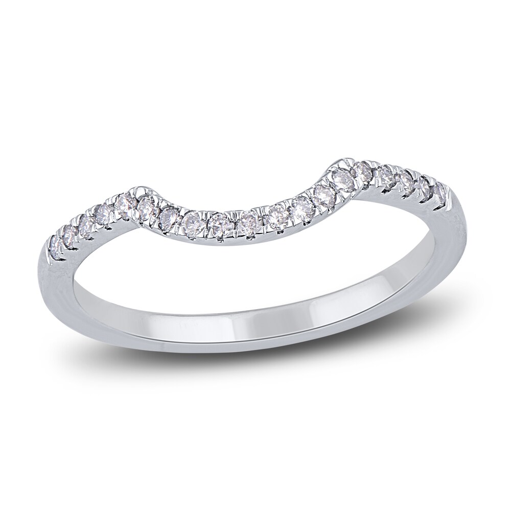 Diamond Contour Wedding Band 1/8 ct tw Round 14K White Gold aBnHVuMD Diamond Contour Wedding Band 1/8 ct tw Round 14K White Gold aBnHVuMD