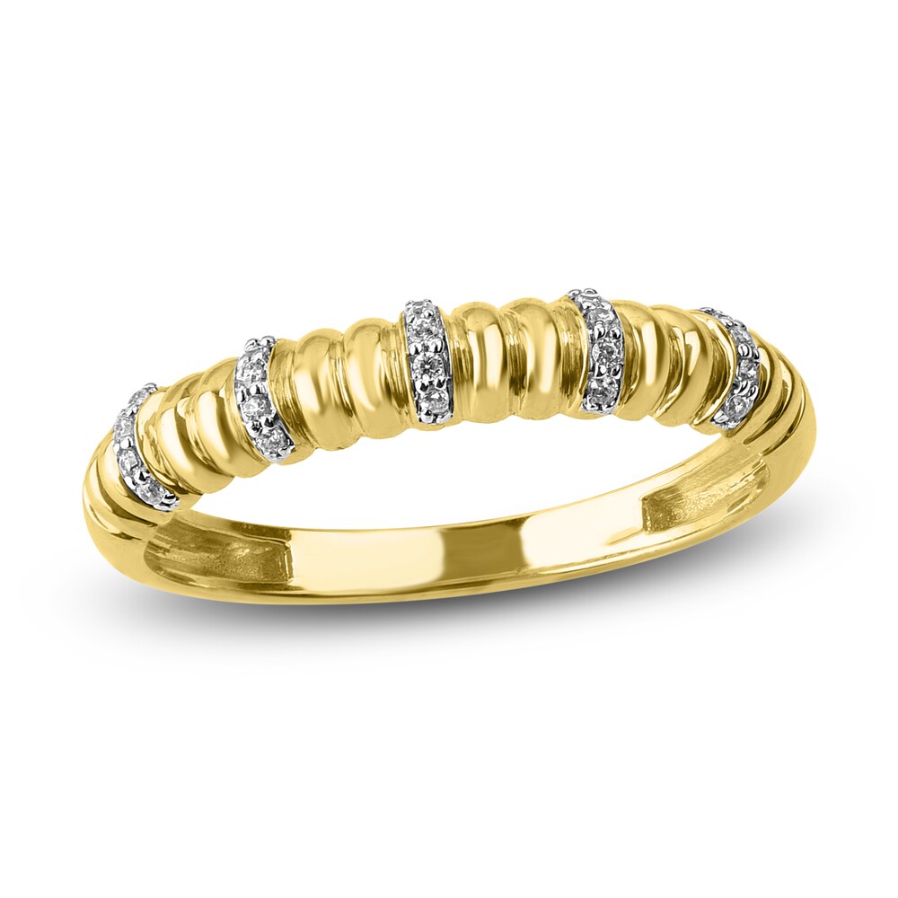 Diamond Stackable Anniversary Band 1/20 ct tw Round 14K Yellow Gold aMD0AK0c Diamond Stackable Anniversary Band 1/20 ct tw Round 14K Yellow Gold aMD0AK0c