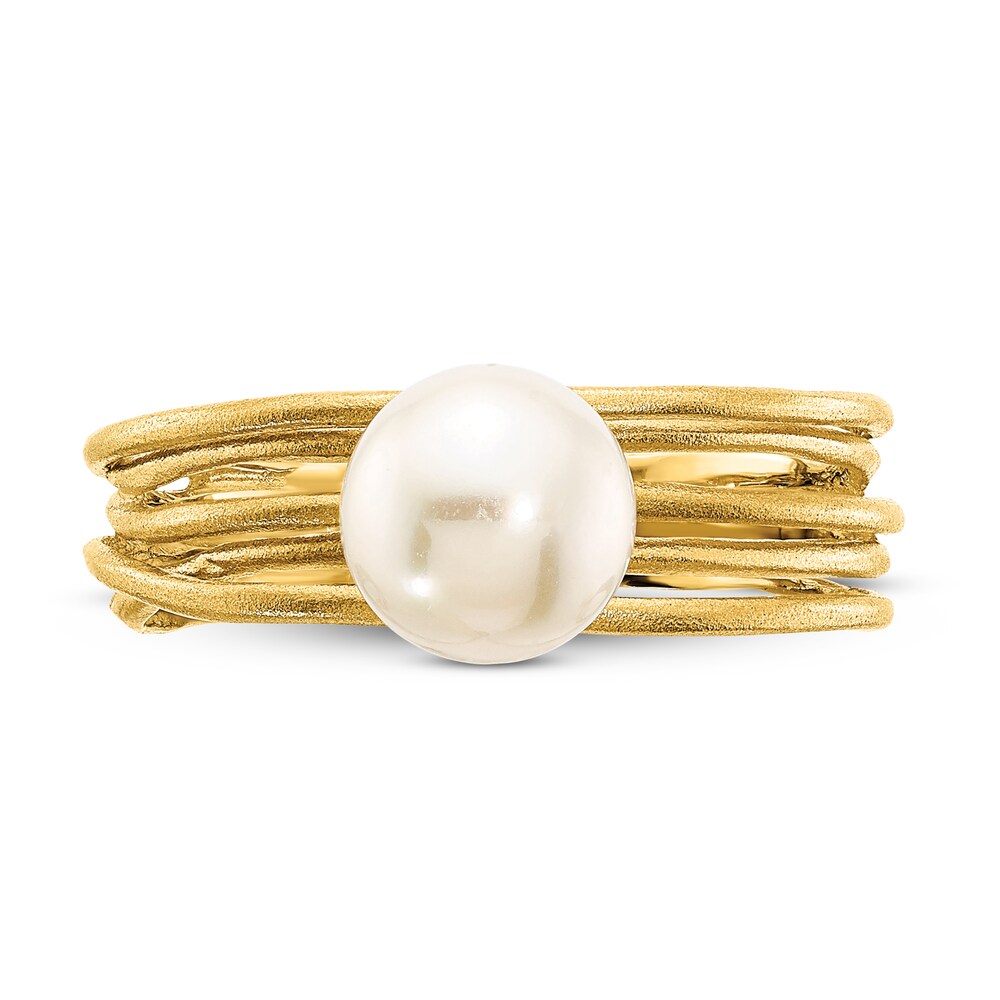 Cultured Freshwater Pearl Ring 14K Yellow Gold aNlgecw6