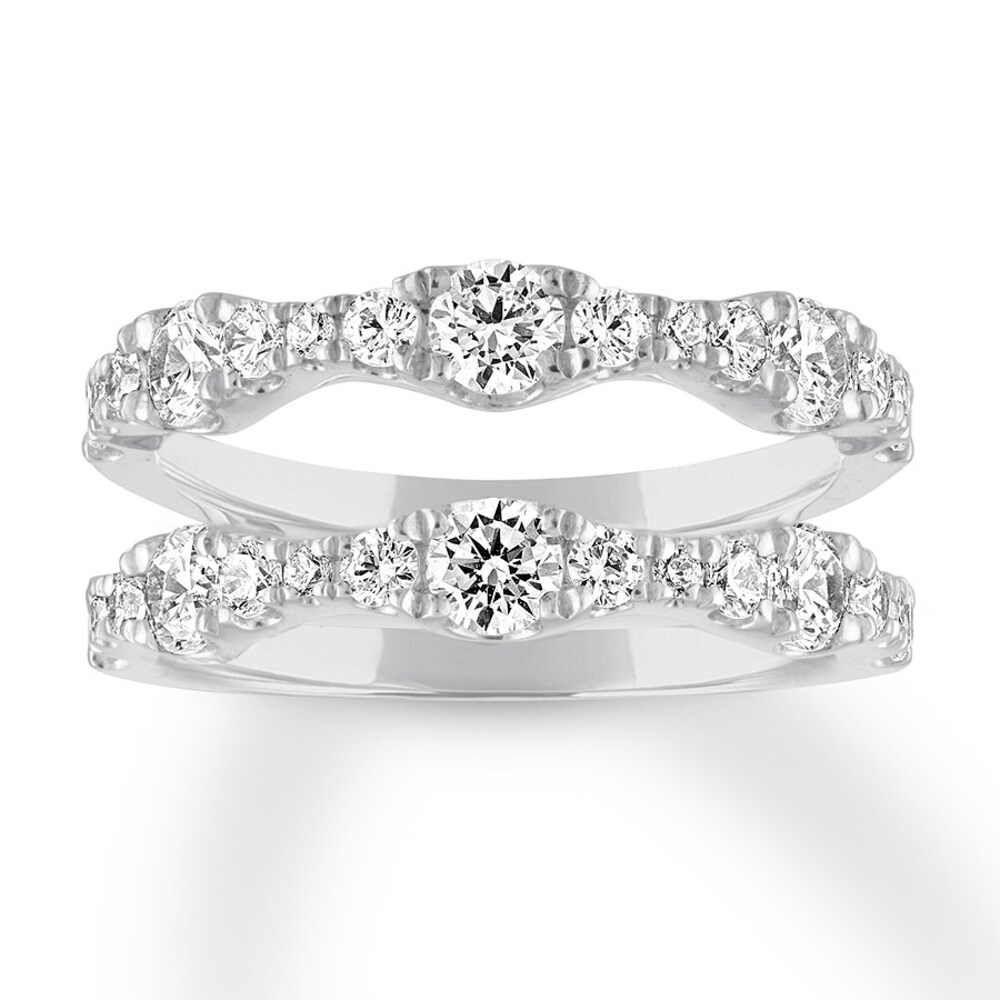 Diamond Enhancer Ring 1 1/2 ct tw Round 14K White Gold aP1s7YY7 Diamond Enhancer Ring 1 1/2 ct tw Round 14K White Gold aP1s7YY7