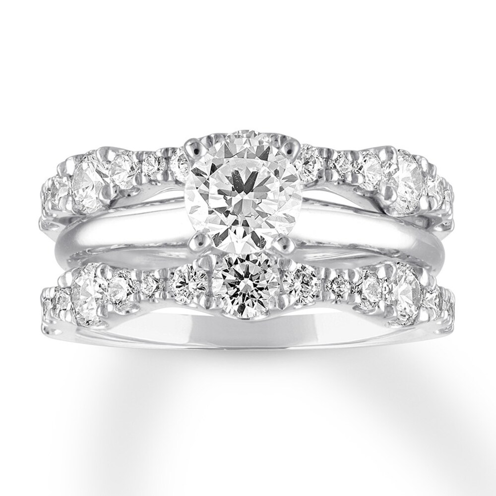 Diamond Enhancer Ring 1 1/2 ct tw Round 14K White Gold aP1s7YY7 Diamond Enhancer Ring 1 1/2 ct tw Round 14K White Gold aP1s7YY7