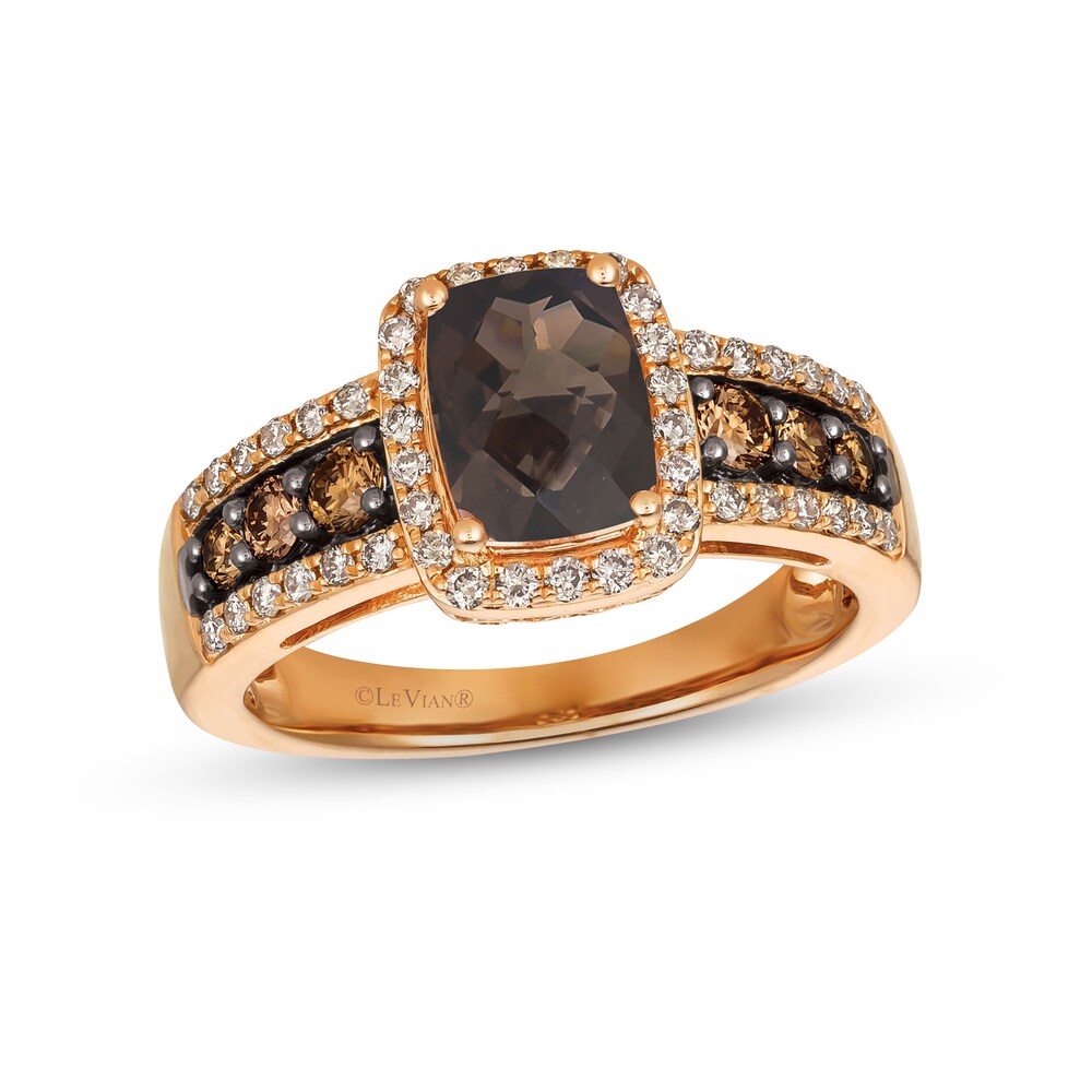 Le Vian Natural Smoky Quartz Ring 5/8 ct tw Diamonds 14K Strawberry Gold aROXMZZO Le Vian Natural Smoky Quartz Ring 5/8 ct tw Diamonds 14K Strawberry Gold aROXMZZO