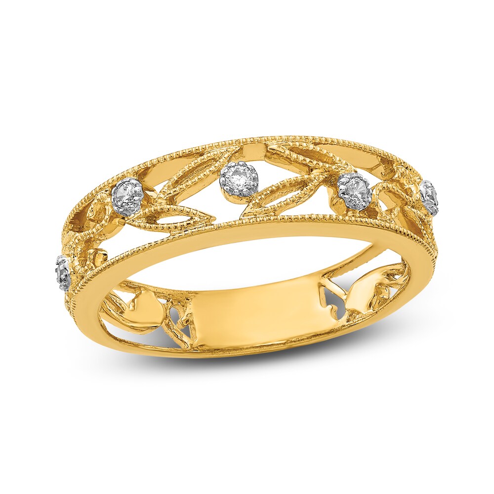 Diamond Ring 1/20 ct tw Round 14K Yellow Gold aTuAkkZo Diamond Ring 1/20 ct tw Round 14K Yellow Gold aTuAkkZo