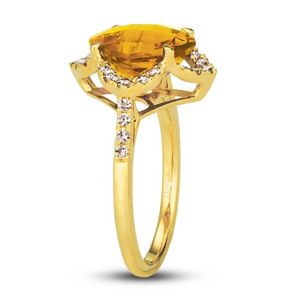 Le Vian Natural Citrine Ring 3/8 ct tw Diamonds 14K Honey Gold aW0ZjigW