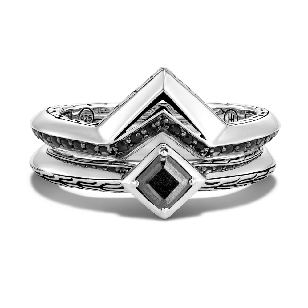 John Hardy Classic Chain Ring Natural Black Sapphire/Natural Black Spinel & Natural Hematite Sterling Silver aZCrTBnQ John Hardy Classic Chain Ring Natural Black Sapphire/Natural Black Spinel & Natural Hematite Sterling Silver aZCrTBnQ