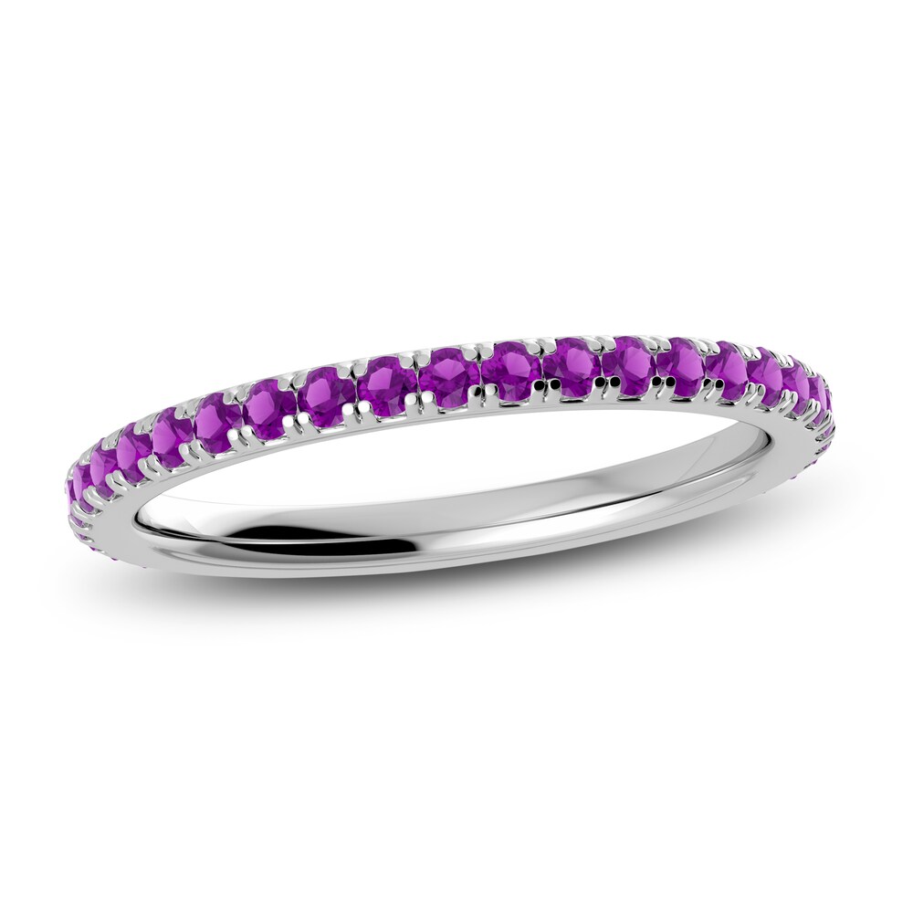 Juliette Maison Natural Amethyst Eternity Ring 10K White Gold abMmGtzZ Juliette Maison Natural Amethyst Eternity Ring 10K White Gold abMmGtzZ