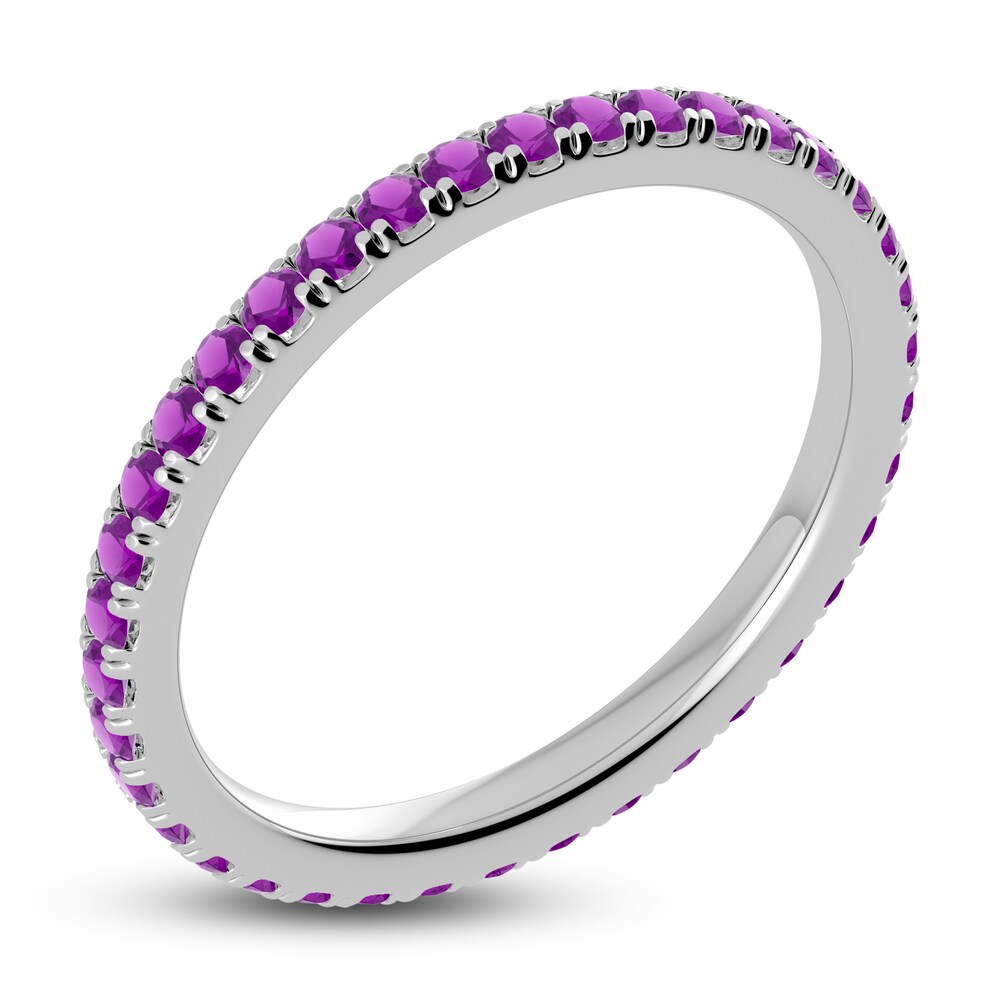 Juliette Maison Natural Amethyst Eternity Ring 10K White Gold abMmGtzZ Juliette Maison Natural Amethyst Eternity Ring 10K White Gold abMmGtzZ