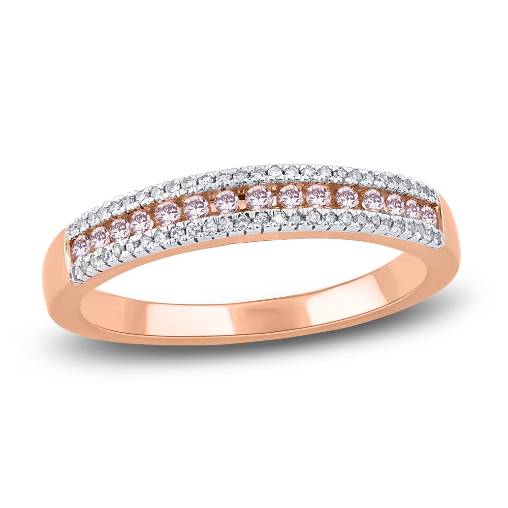 Pink & White Diamond Anniversary Band 1/4 ct tw Round 14K Two-Tone Gold abz6Lmfq Pink & White Diamond Anniversary Band 1/4 ct tw Round 14K Two-Tone Gold abz6Lmfq