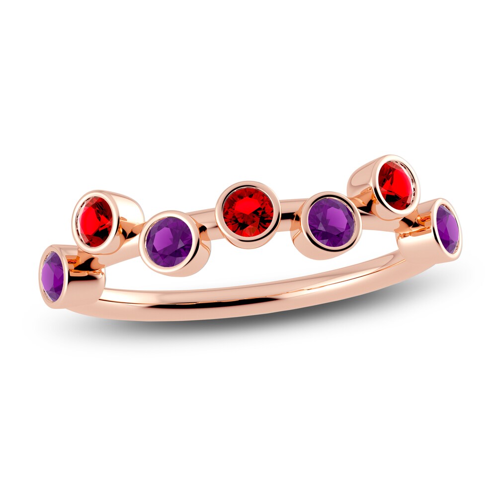 Juliette Maison Natural Ruby & Natural Amethyst Ring 10K Rose Gold akRUAgF0 Juliette Maison Natural Ruby & Natural Amethyst Ring 10K Rose Gold akRUAgF0