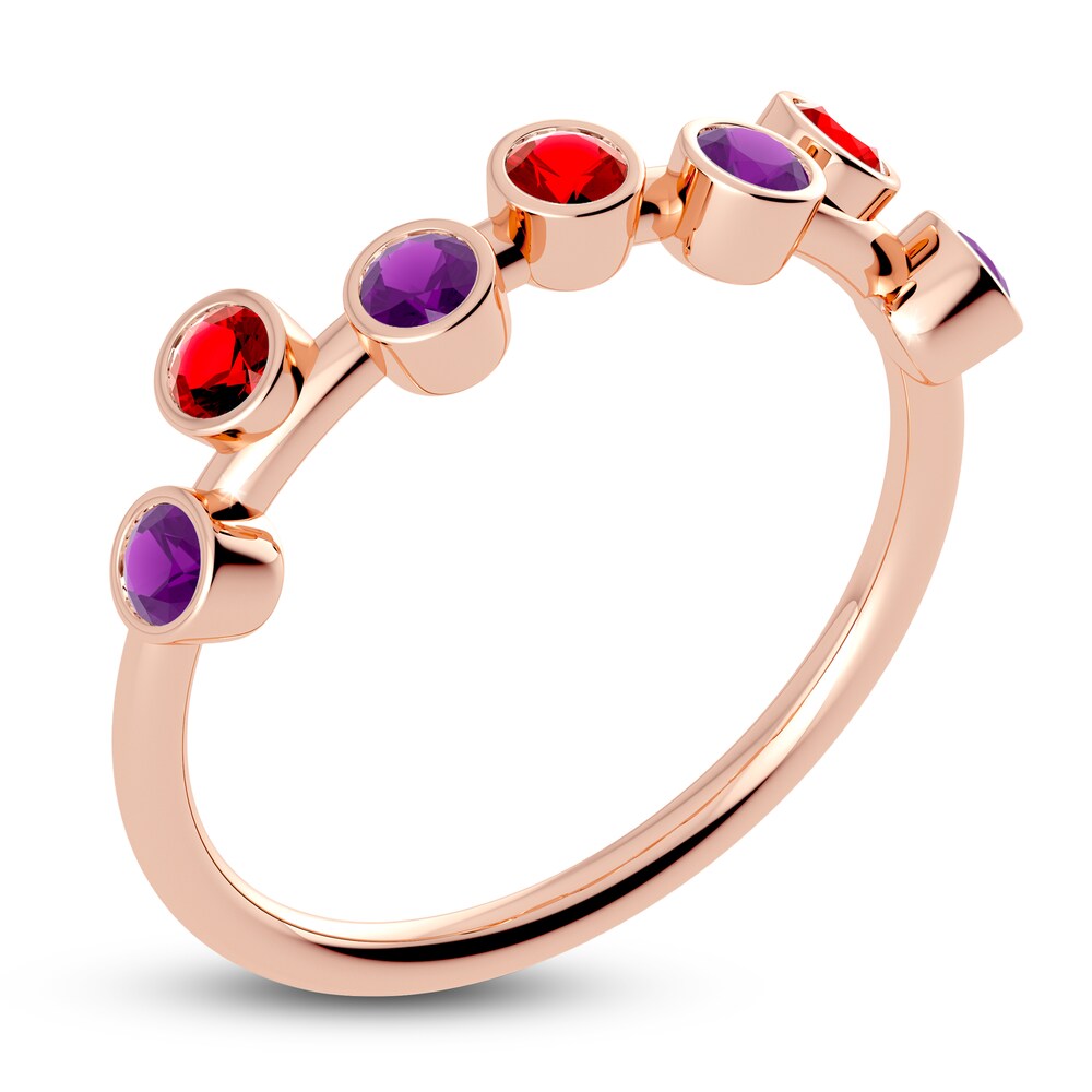Juliette Maison Natural Ruby & Natural Amethyst Ring 10K Rose Gold akRUAgF0 Juliette Maison Natural Ruby & Natural Amethyst Ring 10K Rose Gold akRUAgF0
