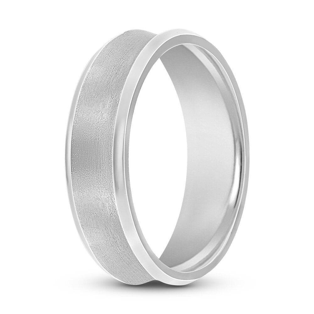 Concave Wedding Band 14K White Gold 6mm aoOrYD33 Concave Wedding Band 14K White Gold 6mm aoOrYD33