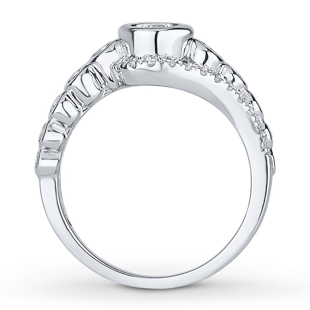 Diamond Ring 5/8 ct tw Round 14K White Gold ax4a2kKI