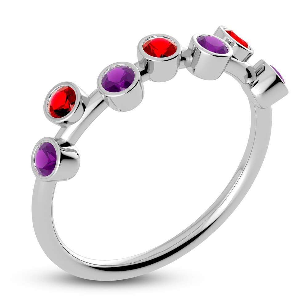 Juliette Maison Natural Ruby & Natural Amethyst Ring 10K White Gold b5TfgB88 Juliette Maison Natural Ruby & Natural Amethyst Ring 10K White Gold b5TfgB88