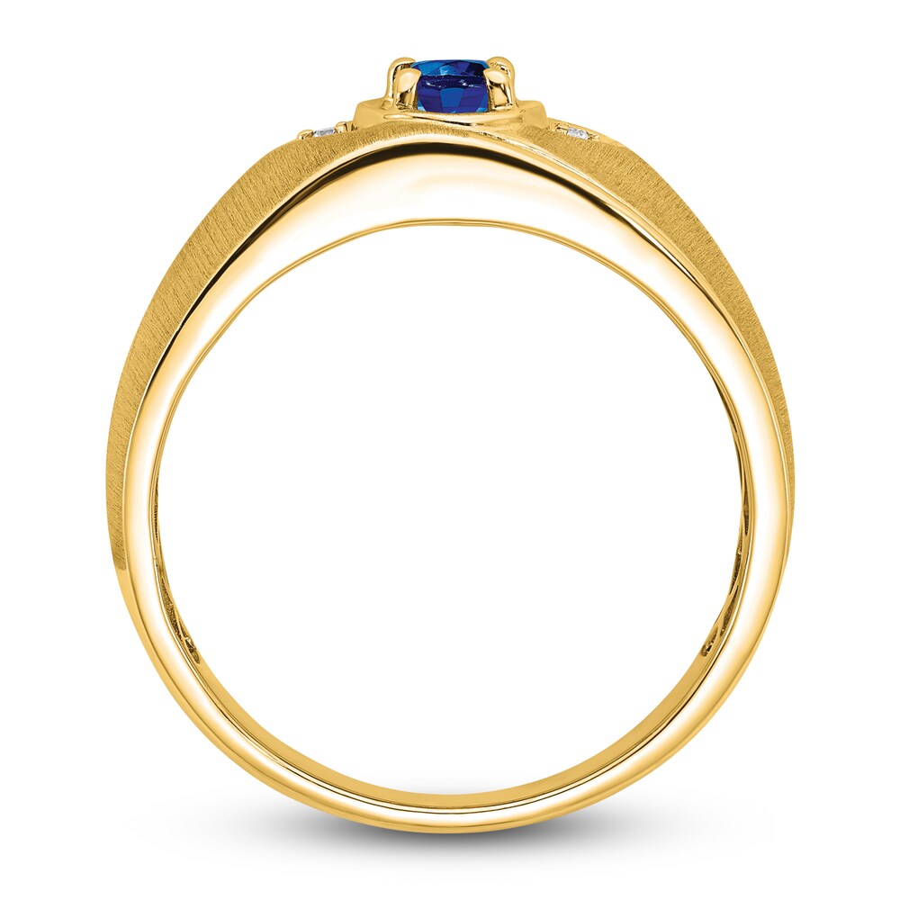 Men\'s Natural Blue Sapphire Ring Diamond Accents 14K Yellow Gold bAE0srdw Men\'s Natural Blue Sapphire Ring Diamond Accents 14K Yellow Gold bAE0srdw