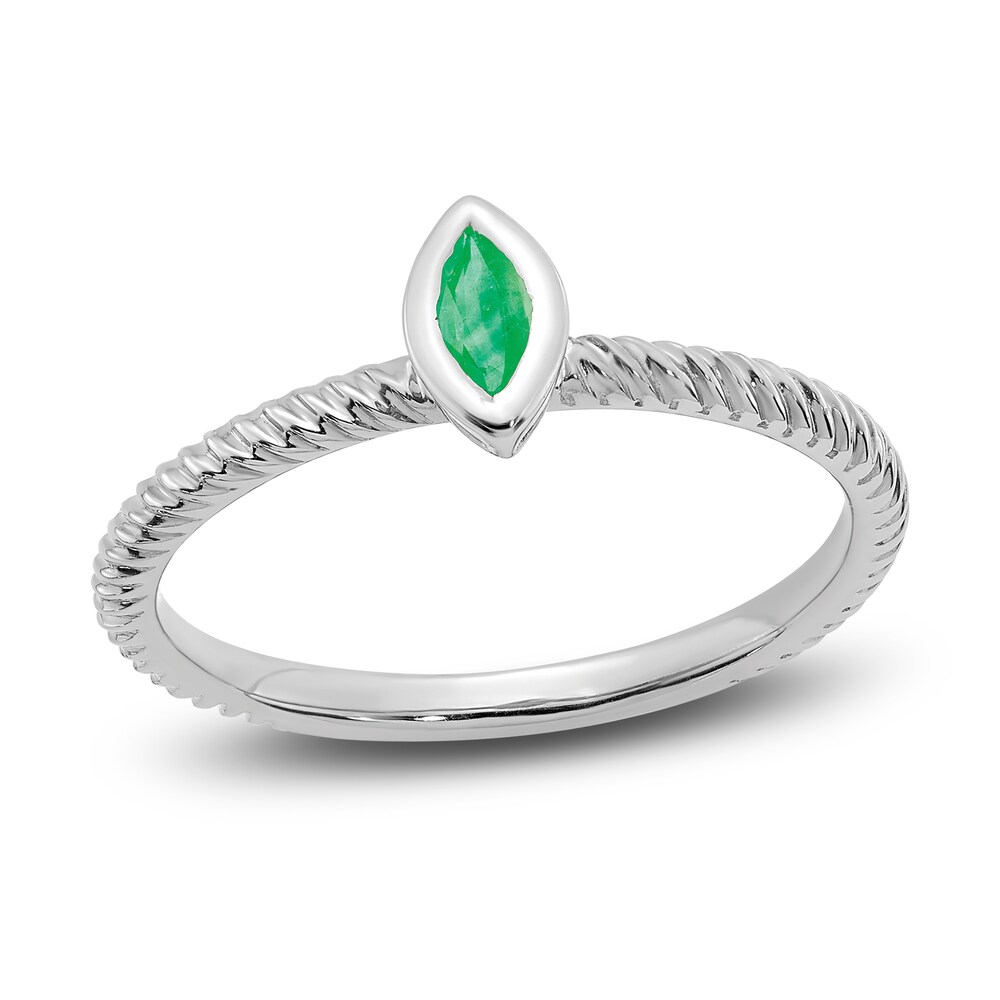 Natural Emerald Bezel Ring 14K White Gold bE4rKDqZ Natural Emerald Bezel Ring 14K White Gold bE4rKDqZ