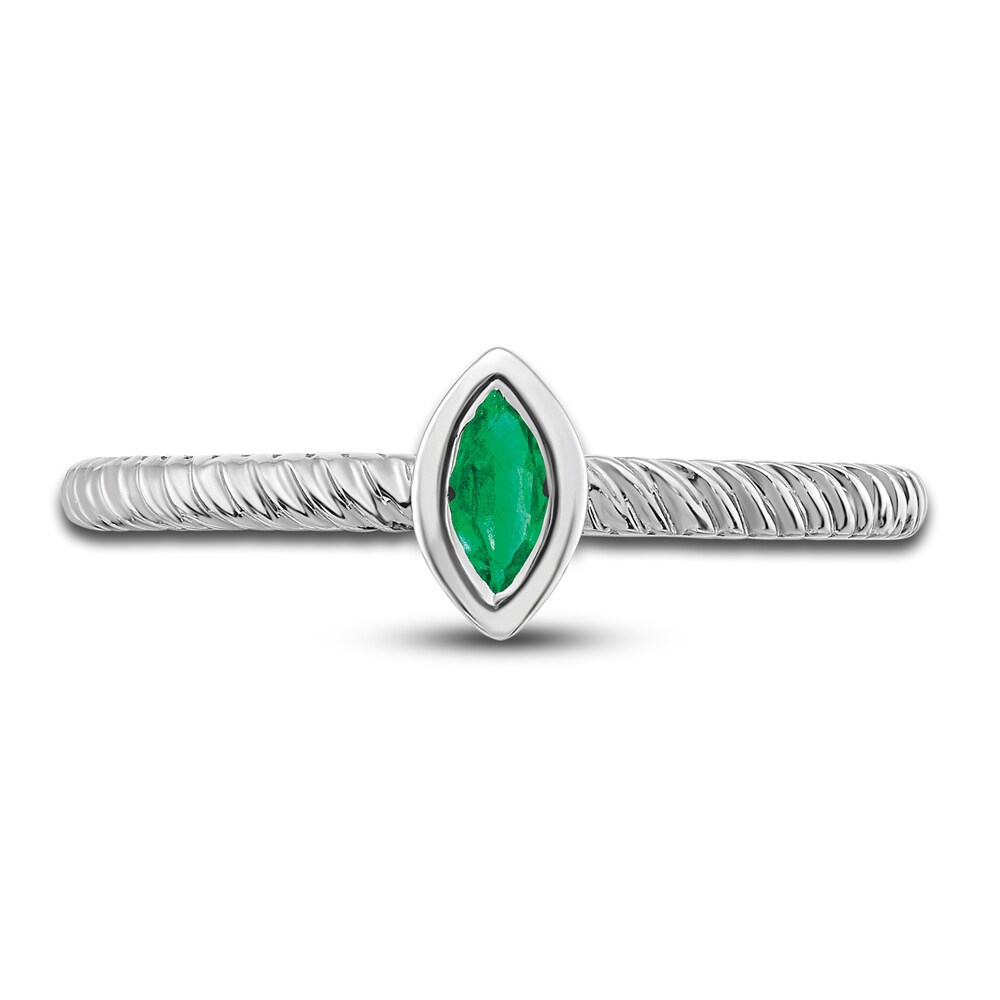 Natural Emerald Bezel Ring 14K White Gold bE4rKDqZ Natural Emerald Bezel Ring 14K White Gold bE4rKDqZ