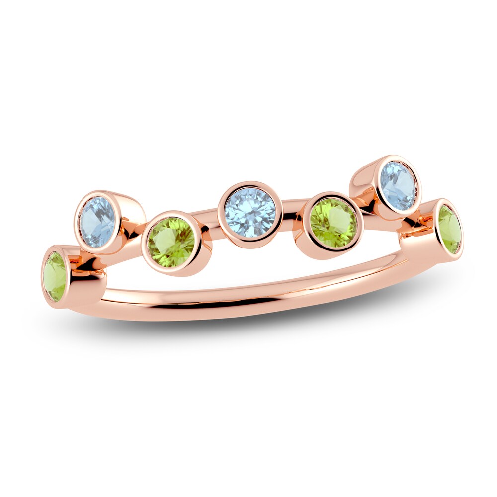 Juliette Maison Natural Aquamarine & Natural Peridot Ring 10K Rose Gold bEwQ0hau Juliette Maison Natural Aquamarine & Natural Peridot Ring 10K Rose Gold bEwQ0hau
