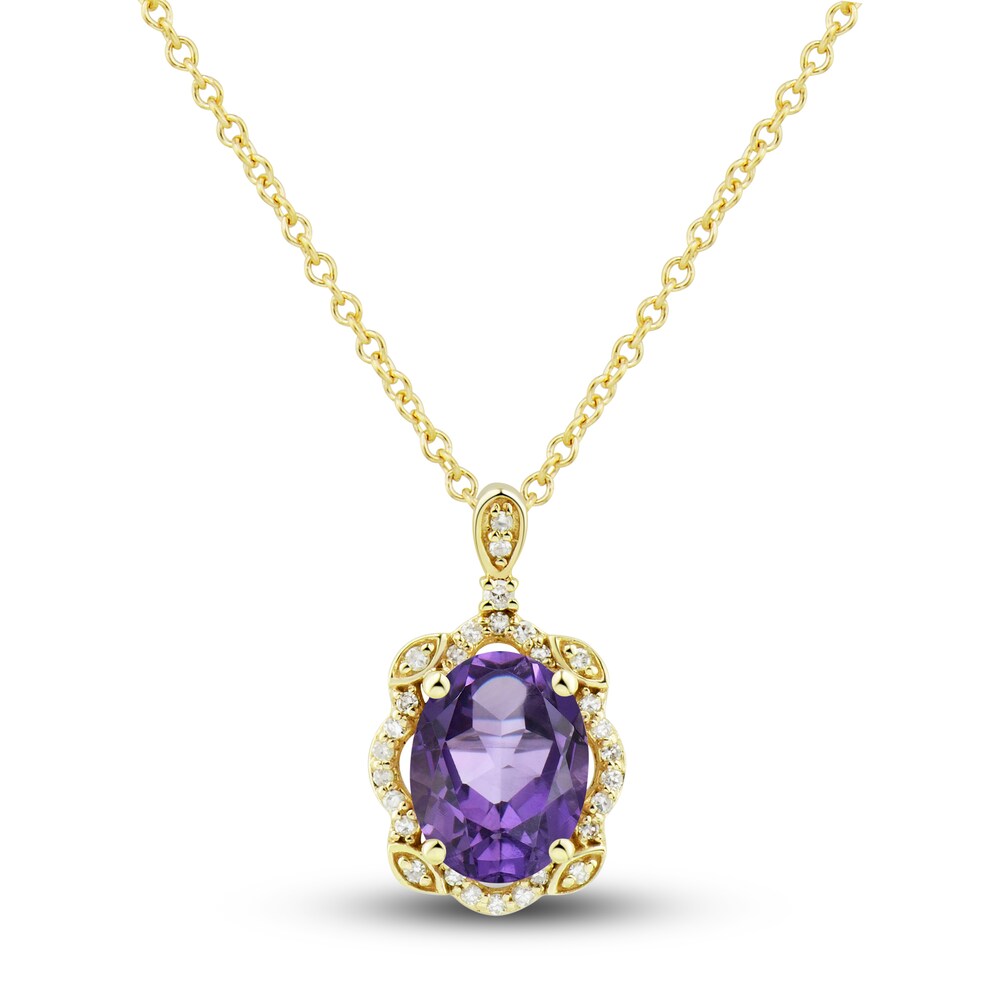 Natural Amethyst Ring, Earring & Necklace Set 1/3 ct tw Diamonds 10K Yellow Gold bFxYEQMi Natural Amethyst Ring, Earring & Necklace Set 1/3 ct tw Diamonds 10K Yellow Gold bFxYEQMi