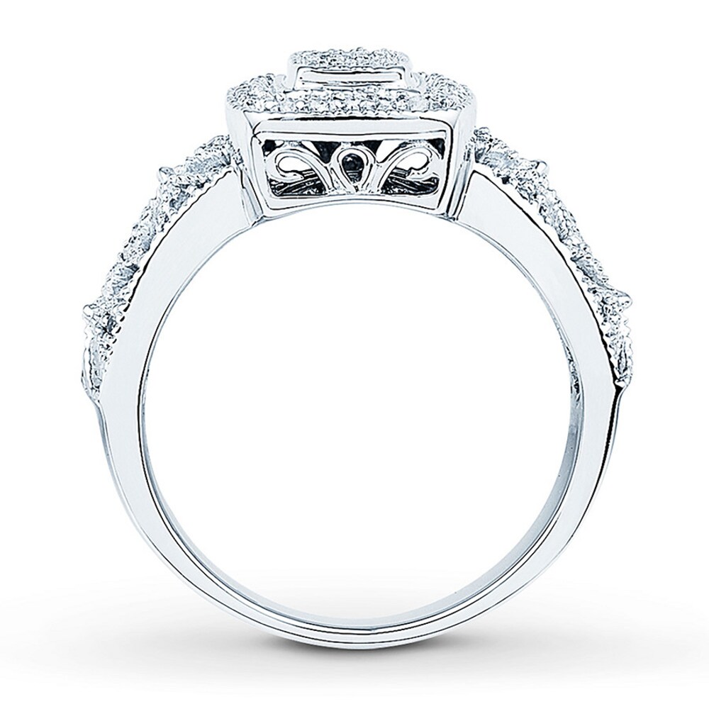 Diamond Ring 1/4 ct tw Princess/Round Sterling Silver bJaf9HNn Diamond Ring 1/4 ct tw Princess/Round Sterling Silver bJaf9HNn