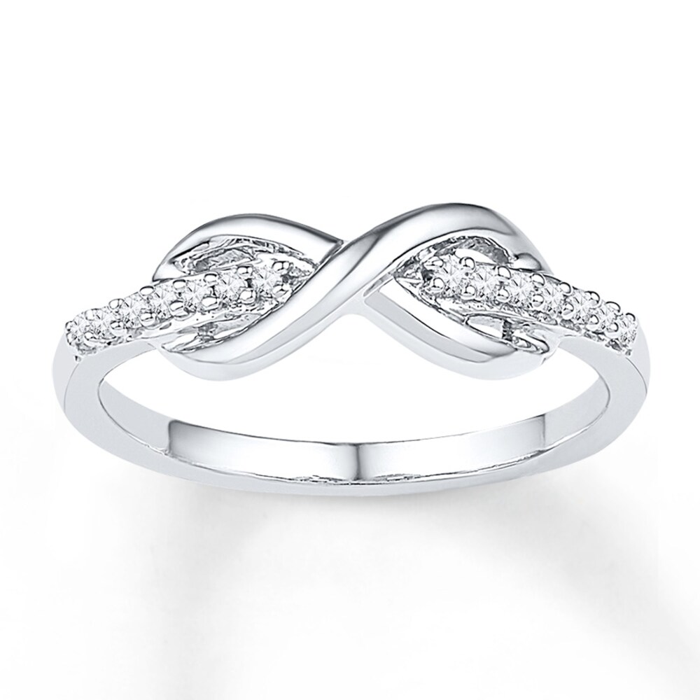 Infinity Midi Ring 1/15 ct tw Diamonds Sterling Silver bN9go5Uh Infinity Midi Ring 1/15 ct tw Diamonds Sterling Silver bN9go5Uh