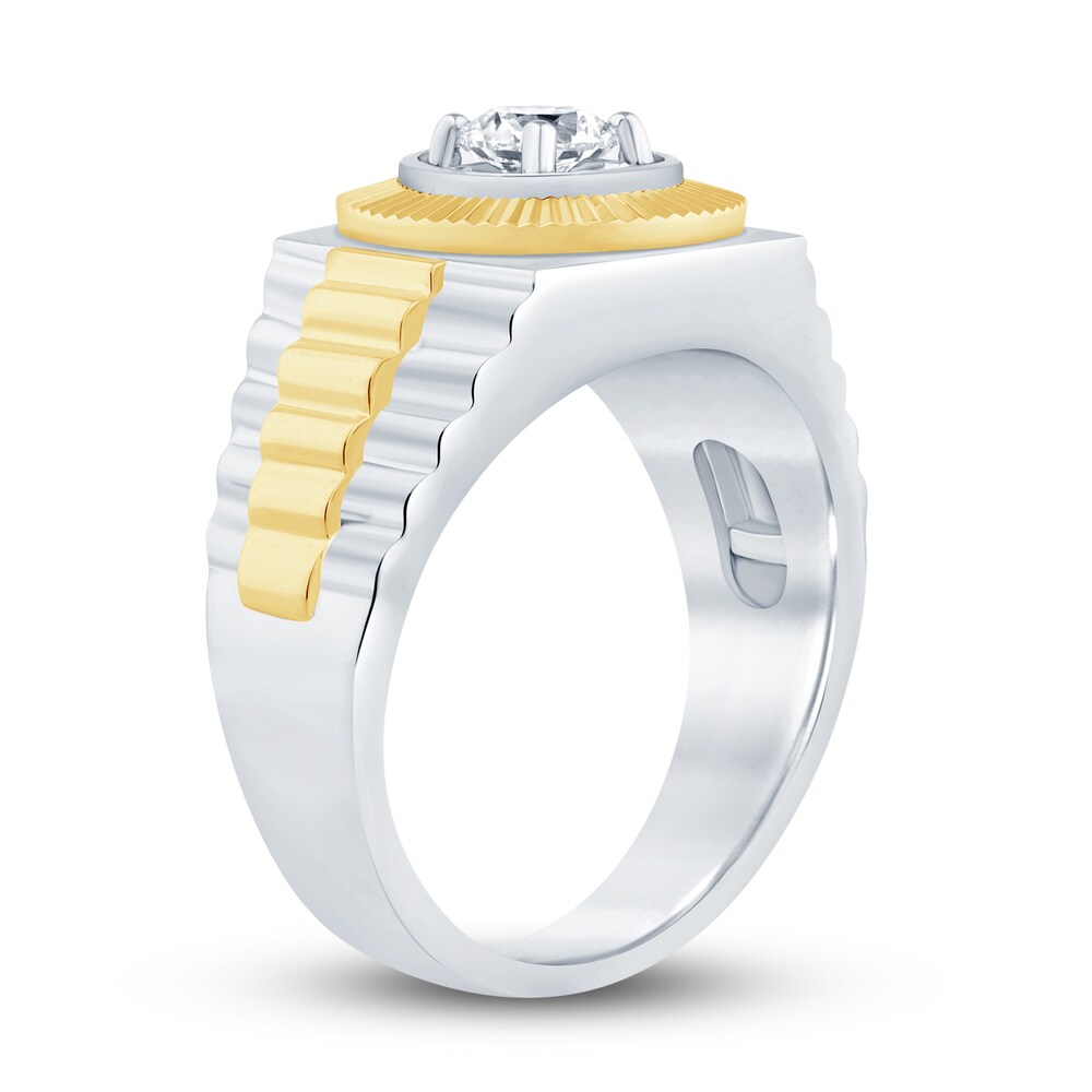 Men\'s Solitaire Wedding Band 1/2 ct tw Round 14K Two-Tone Gold (I/I1) bVqDdNSZ Men\'s Solitaire Wedding Band 1/2 ct tw Round 14K Two-Tone Gold (I/I1) bVqDdNSZ