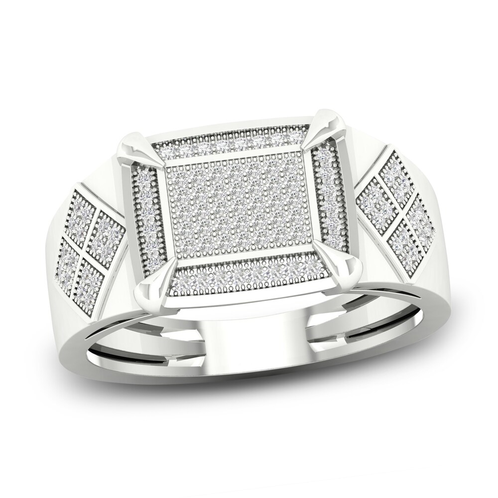 Men's Diamond Ring 1/4 ct tw Round 10K White Gold bXUAVBGL Men's Diamond Ring 1/4 ct tw Round 10K White Gold bXUAVBGL