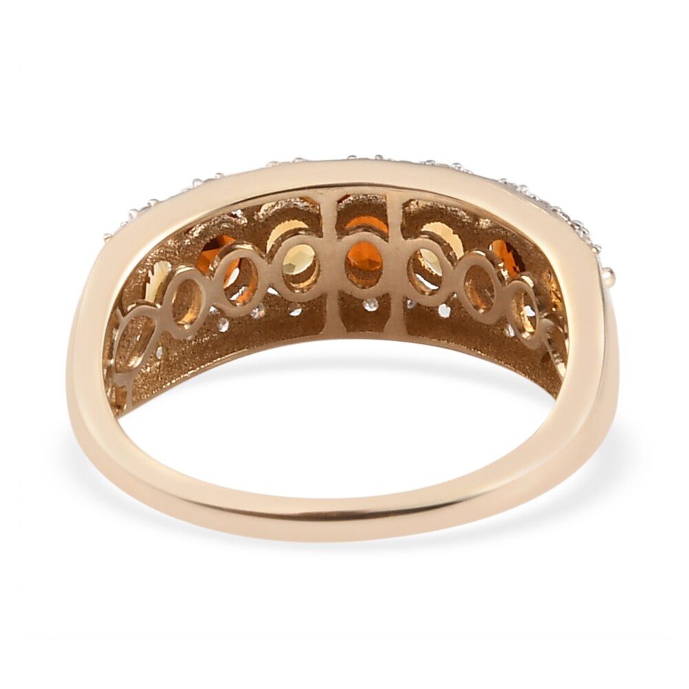 Natural Citrine Anniversary Ring 1/6 ct tw Diamonds 14K Yellow Gold bd2rW23S Natural Citrine Anniversary Ring 1/6 ct tw Diamonds 14K Yellow Gold bd2rW23S