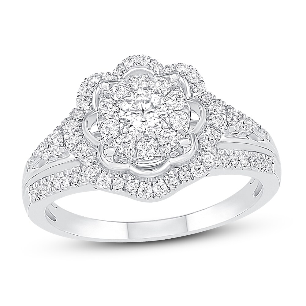 Diamond Ring 5/8 ct tw Round 14K White Gold bjYOyobc Diamond Ring 5/8 ct tw Round 14K White Gold bjYOyobc