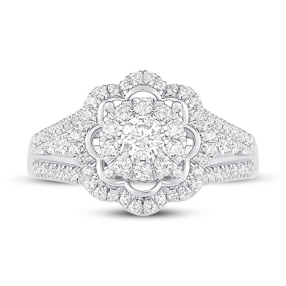 Diamond Ring 5/8 ct tw Round 14K White Gold bjYOyobc Diamond Ring 5/8 ct tw Round 14K White Gold bjYOyobc