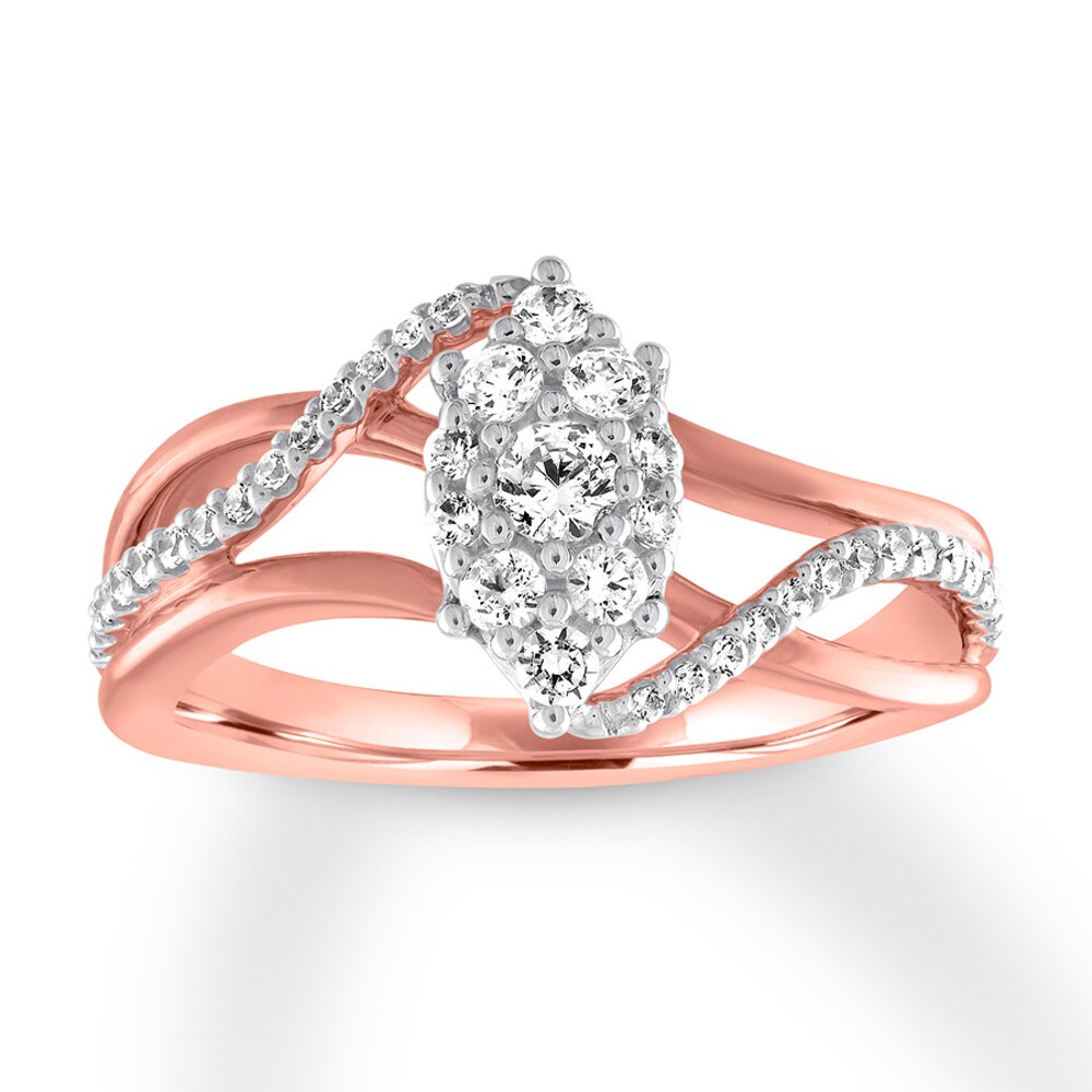 Diamond Ring Round 1/2 carat tw 14K Rose Gold blEHV2fo Diamond Ring Round 1/2 carat tw 14K Rose Gold blEHV2fo