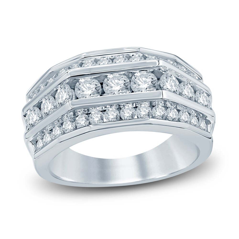 Men's Lab-Created Diamond Anniversary Band 2 ct tw Round 14K White Gold c30IIW1Y Men's Lab-Created Diamond Anniversary Band 2 ct tw Round 14K White Gold c30IIW1Y