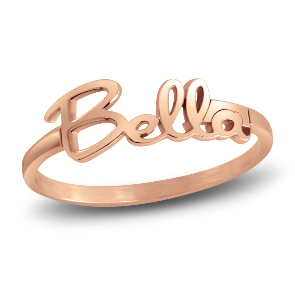 High-Polish Personalized Name Ring 14K Rose Gold c7kUP8Al High-Polish Personalized Name Ring 14K Rose Gold c7kUP8Al