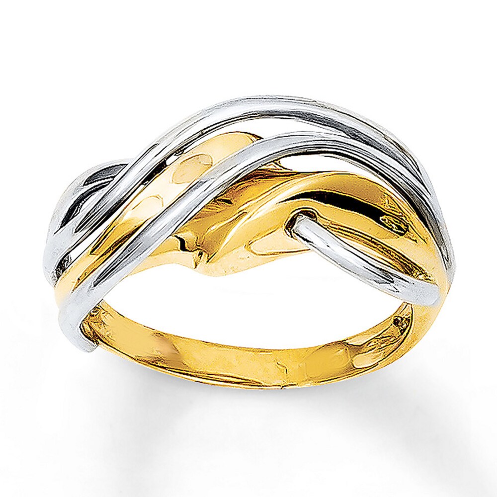 Dome Wave Ring 14K Two-Tone Gold c8W6DOyv Dome Wave Ring 14K Two-Tone Gold c8W6DOyv