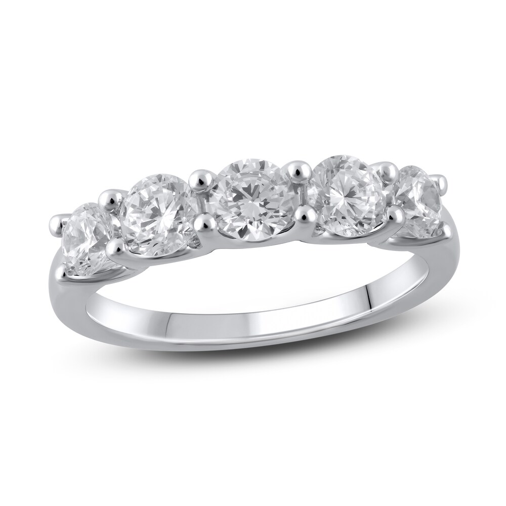 Lab-Created Diamond Wedding Band 1-1/2 ct tw Round 14K White Gold cBZzkJem Lab-Created Diamond Wedding Band 1-1/2 ct tw Round 14K White Gold cBZzkJem