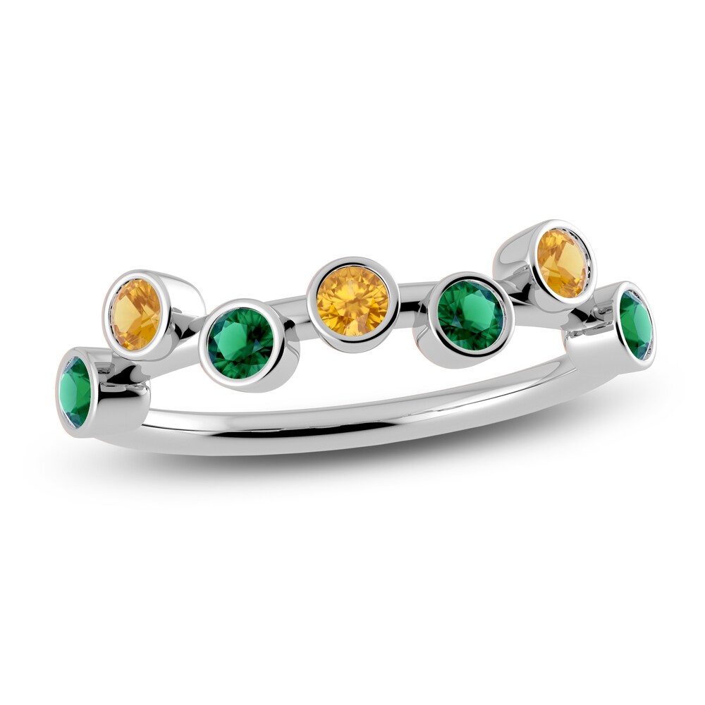 Juliette Maison Natural Emerald & Natural Citrine Ring 10K White Gold cIQm6Tt5 Juliette Maison Natural Emerald & Natural Citrine Ring 10K White Gold cIQm6Tt5