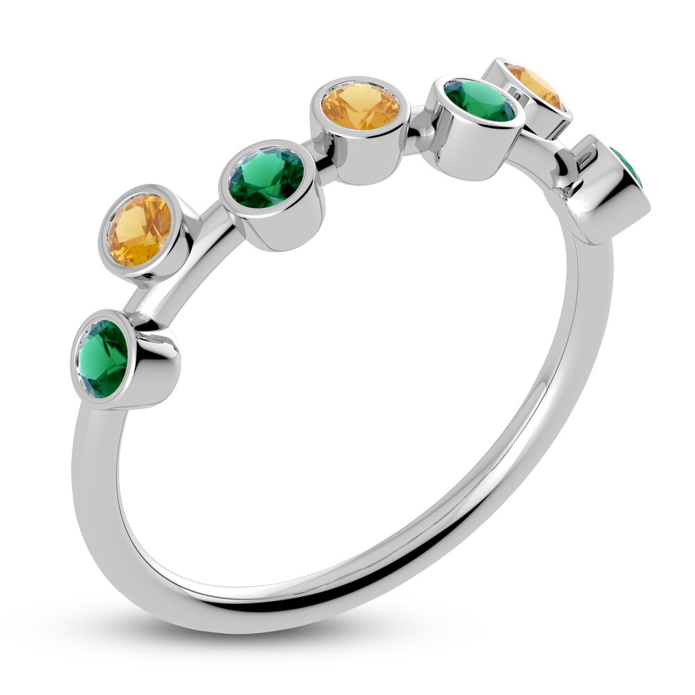 Juliette Maison Natural Emerald & Natural Citrine Ring 10K White Gold cIQm6Tt5 Juliette Maison Natural Emerald & Natural Citrine Ring 10K White Gold cIQm6Tt5