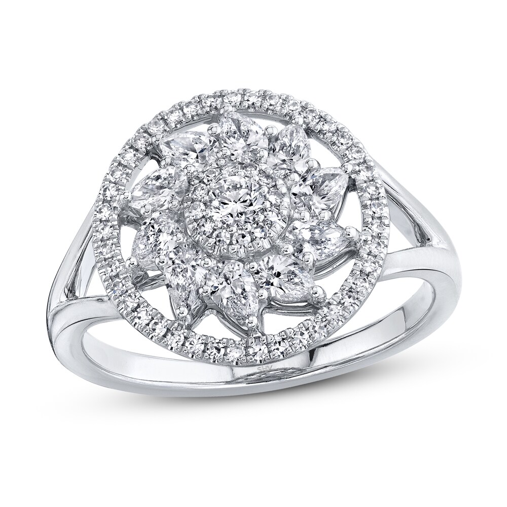 Shy Creation Diamond Ring 5/8 ct tw Round 14K White Gold JR55001131 cPlQU05B Shy Creation Diamond Ring 5/8 ct tw Round 14K White Gold JR55001131 cPlQU05B