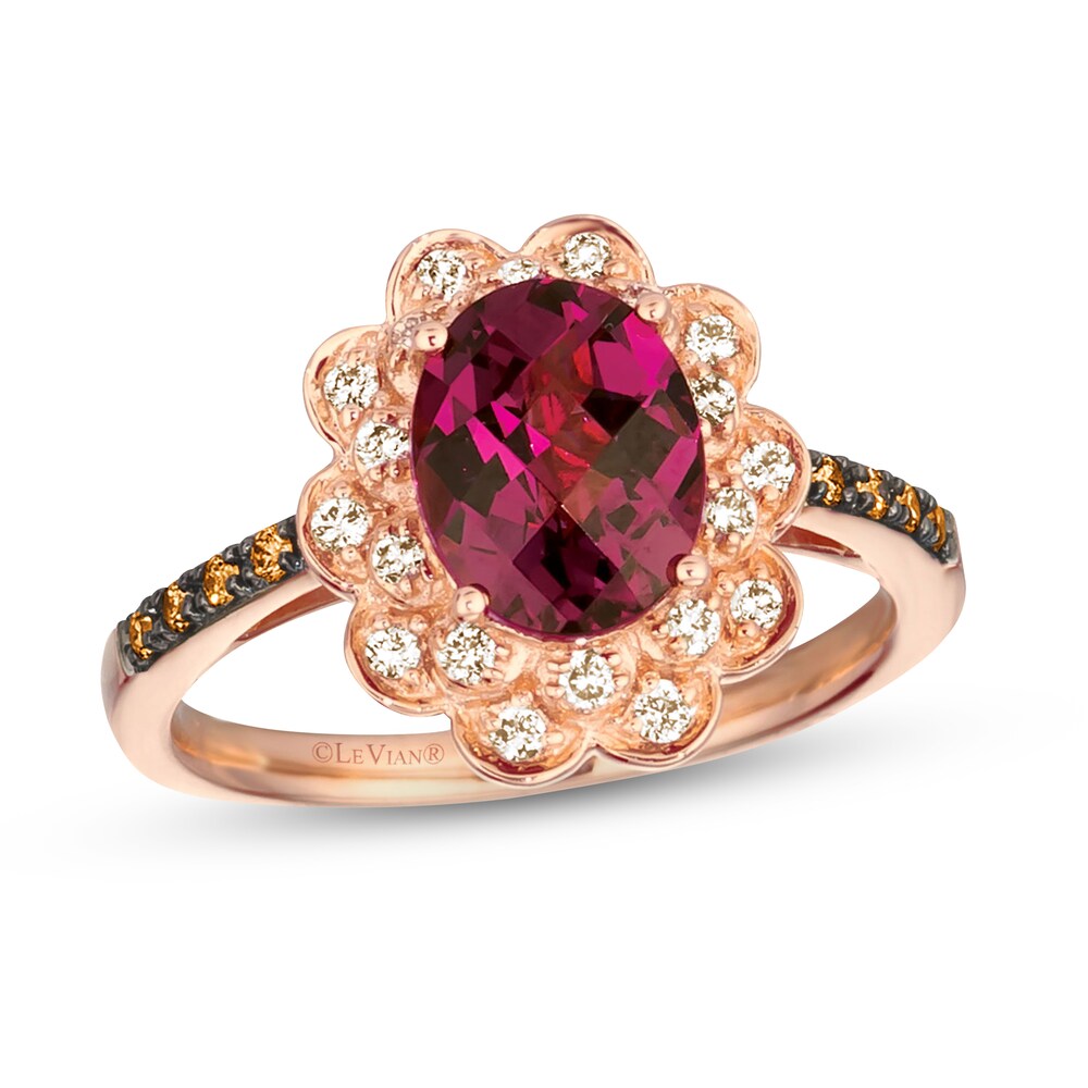 Le Vian Natural Rhodolite Garnet Ring 1/4 ct tw Diamonds 14K Strawberry Gold cQW7Srw8 Le Vian Natural Rhodolite Garnet Ring 1/4 ct tw Diamonds 14K Strawberry Gold cQW7Srw8