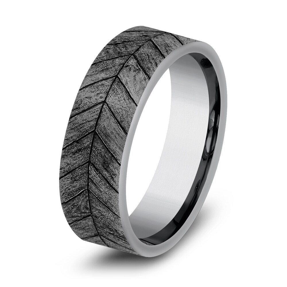 Chevron Wedding Band Gray Tantalum 7.5mm cWt1hKda Chevron Wedding Band Gray Tantalum 7.5mm cWt1hKda