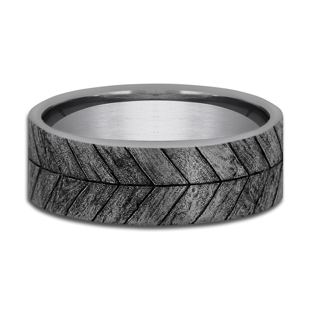Chevron Wedding Band Gray Tantalum 7.5mm cWt1hKda Chevron Wedding Band Gray Tantalum 7.5mm cWt1hKda